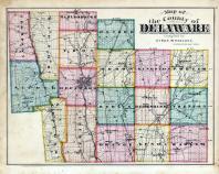 Delaware County Map, Delaware County 1875